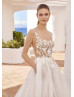 Ivory Lace Tulle V Back Slit Ever Pretty Wedding Dress